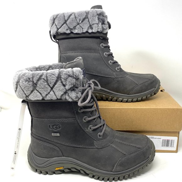 UGG Shoes - UGG Adirondack  2 Luxe Quilt Grey Leather Women’s